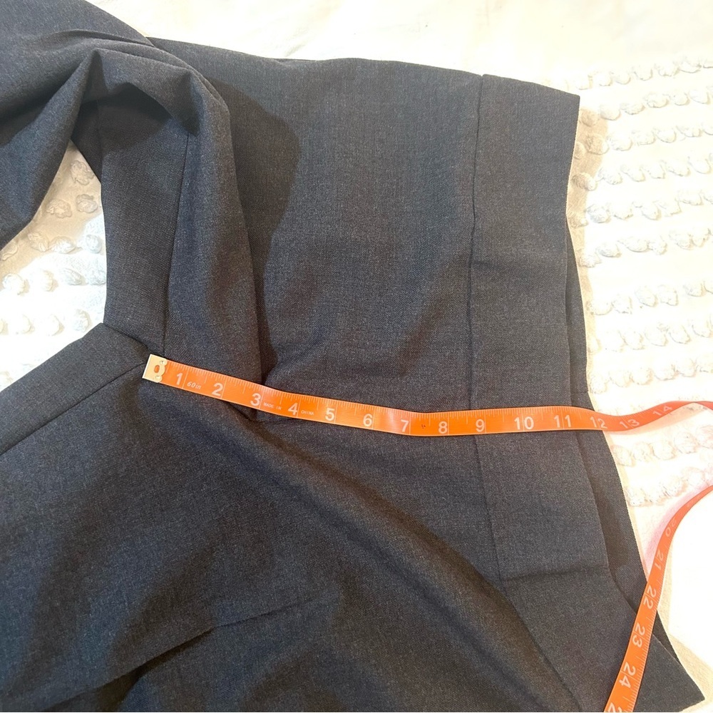 Eileen Fisher women’s Wool Wide leg Charcoal Trousers Sz 12 EUC! - Picture 7 of 10